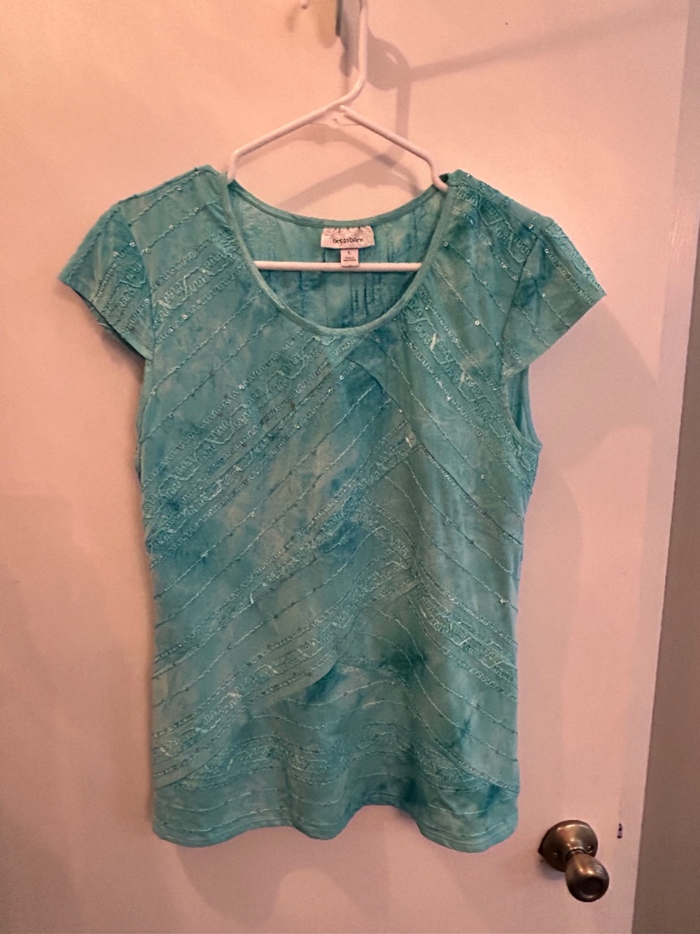 Dress Barn Light Blue Top Large